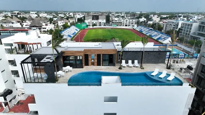 Rooftop avec vue aérienne à My Menesse à Playa del Carmen