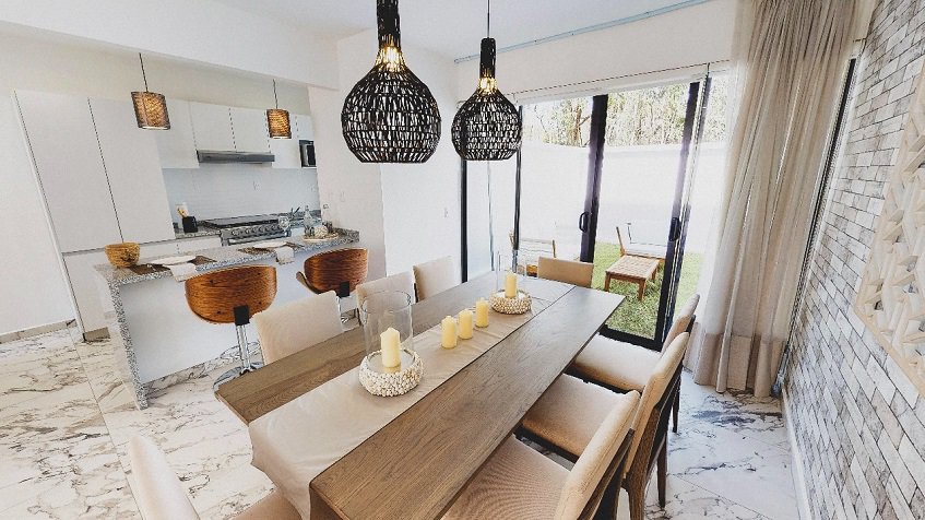 Kitchen and dining room at Casa Reciento