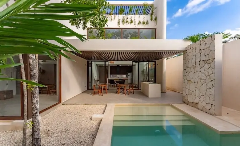 Patio pool at Retiro Tulum