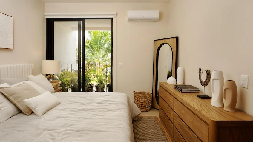 Recamara principal en Okun Living Cancun