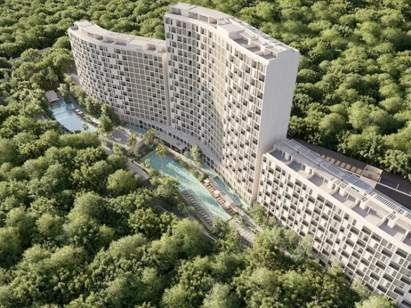 Vista aerea amenidad Okun Living Cancun
