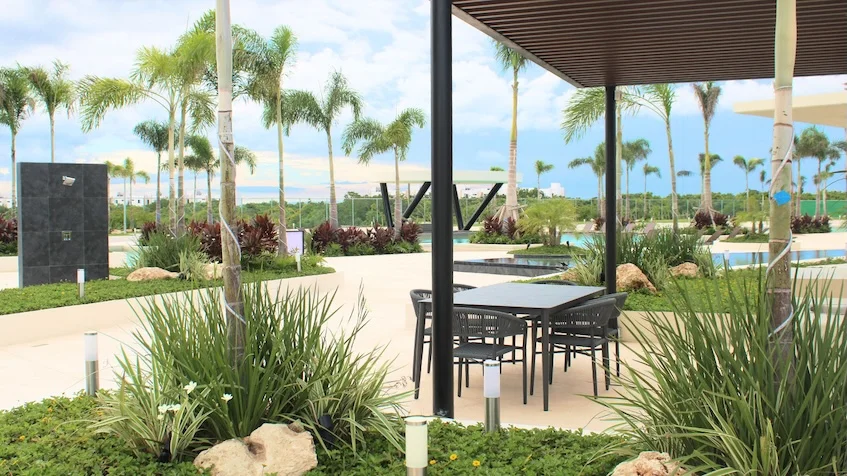Jardin amenidad en Valle Aurora Cancun
