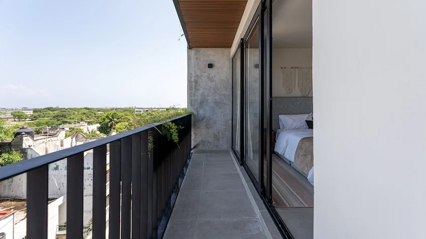 Una Terraza en el departamento Nikki Ocean Playa del Carmen