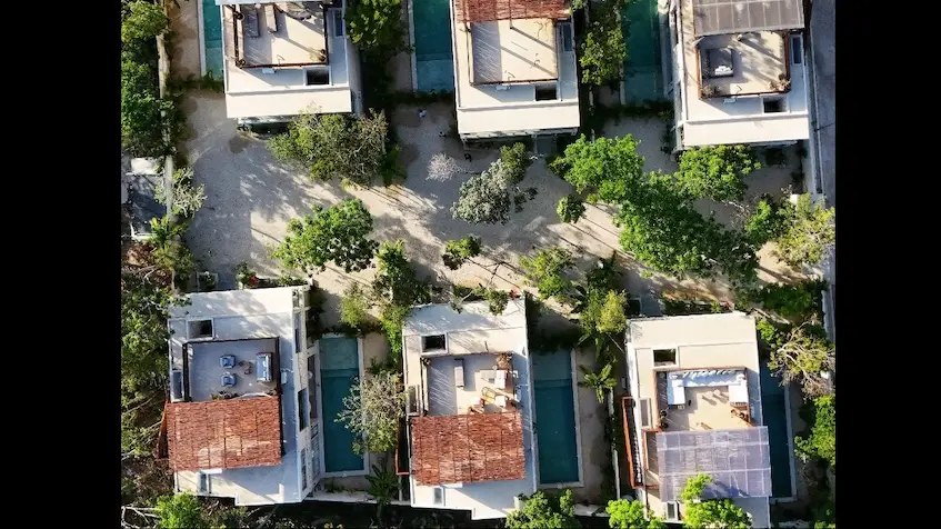 Vista aerea en Pura Selva Tulum