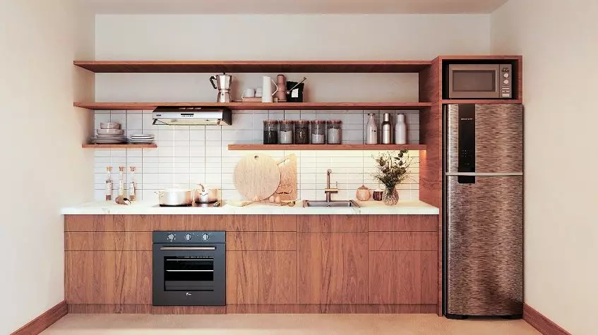 Una cocina integral equipada, una estufa con horno y Refrigerador en Casa Habanero