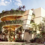 Exterior facade with many trees and plants at Yuum Luum Tulum