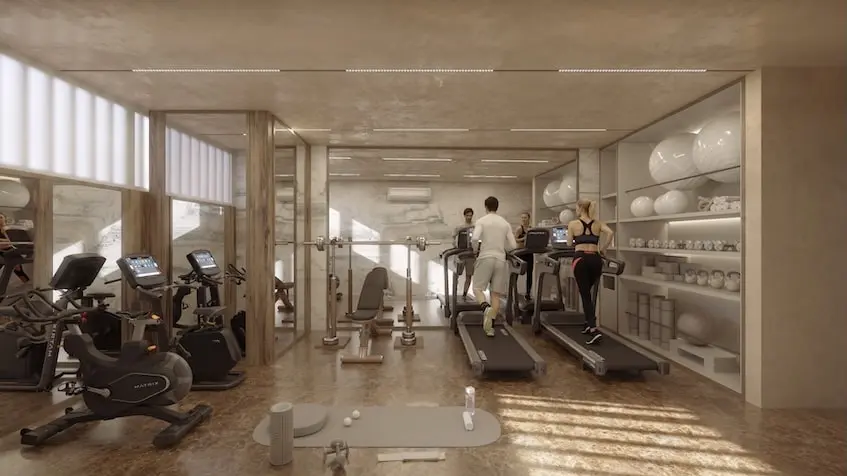 gym-belehu-luxury-home Gym at Belehu Luxury Home Playa del Carmen