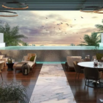 A pool and grills in Baga Riviera