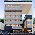 Une façade de bâtiment aux studios Maresol Playa