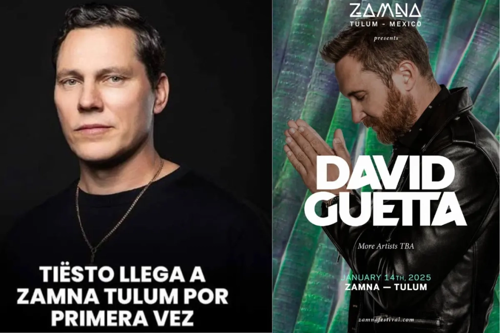 Zamna Tulum 2025 DJ Tiesto and David Guetta