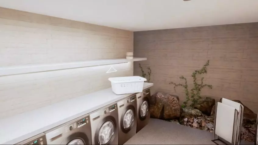 Un cuarto de lavado en Baay