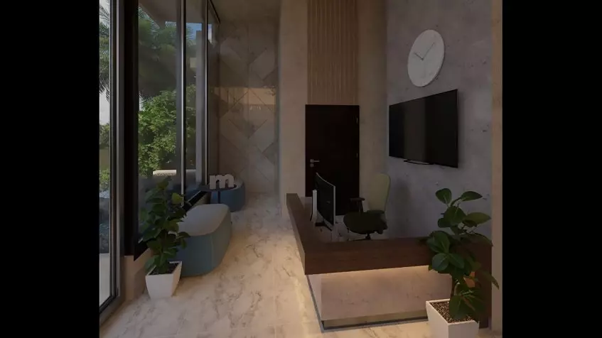 Un lobby en Monarca 28 Beach Town