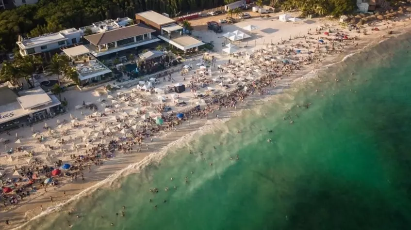 Vista aerea de Playa Mamitas