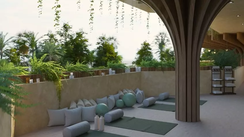 Un area de yoga en Kaly Tulum