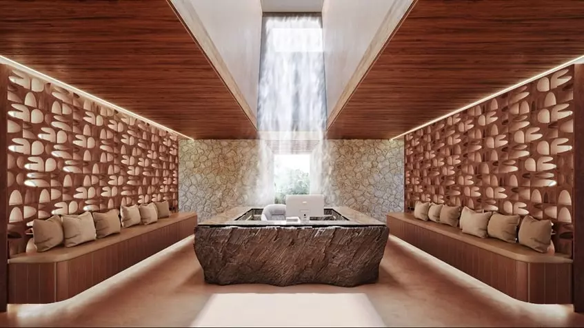 Una recepcion de Spa en Tierra Madre