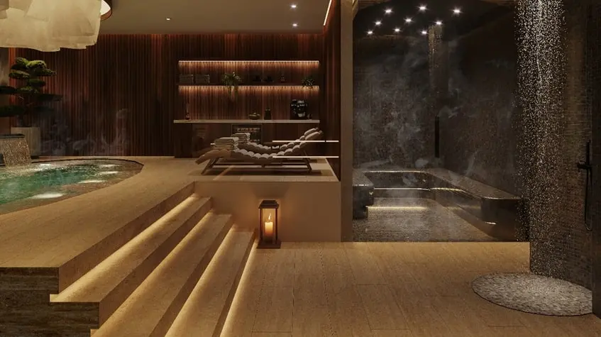 Un area de relajacion en Idilik Residences Playa del Carmen
