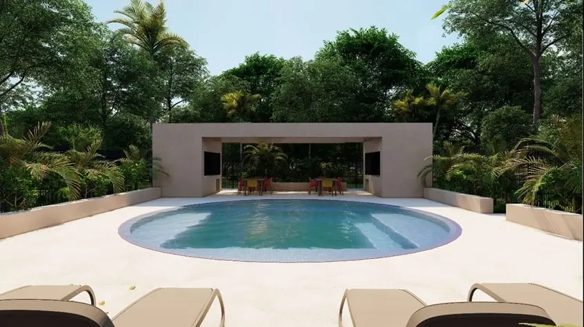 Urbalam Camastros Swimming Pool Playa del Carmen