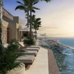 Ocean view lounge chairs at Alux 33 Puerto Morelos