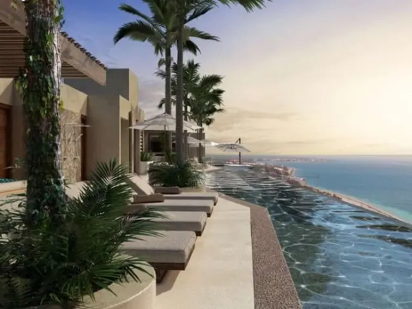 Camastros vista al mar en alux 33 puerto morelos