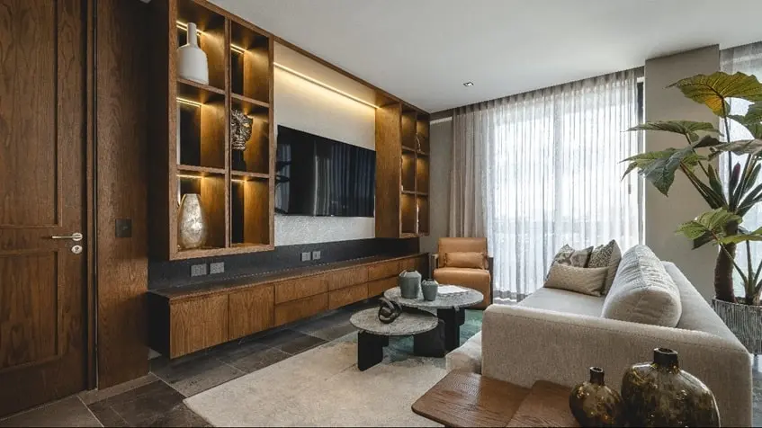 Sala con television en Arthouse Merida