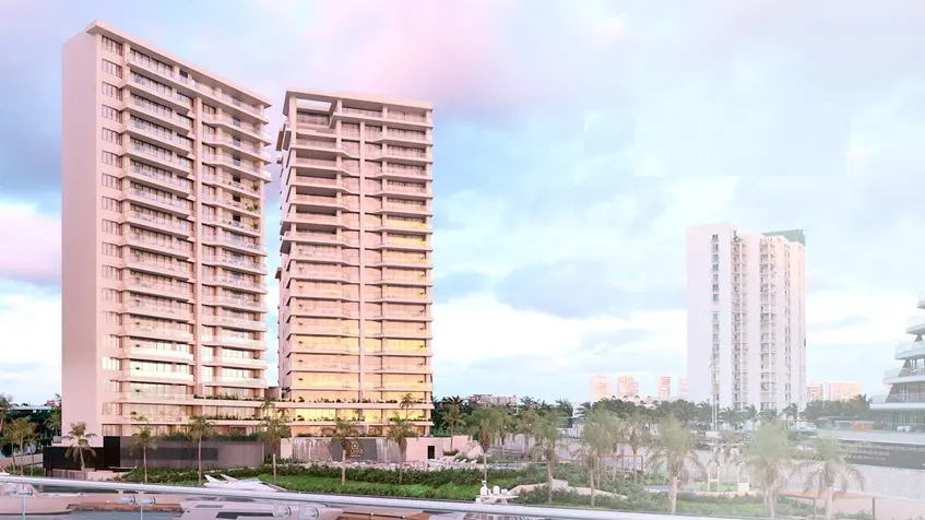 Vista completa de la fachada Vellmari Puerto Cancun Grand Living