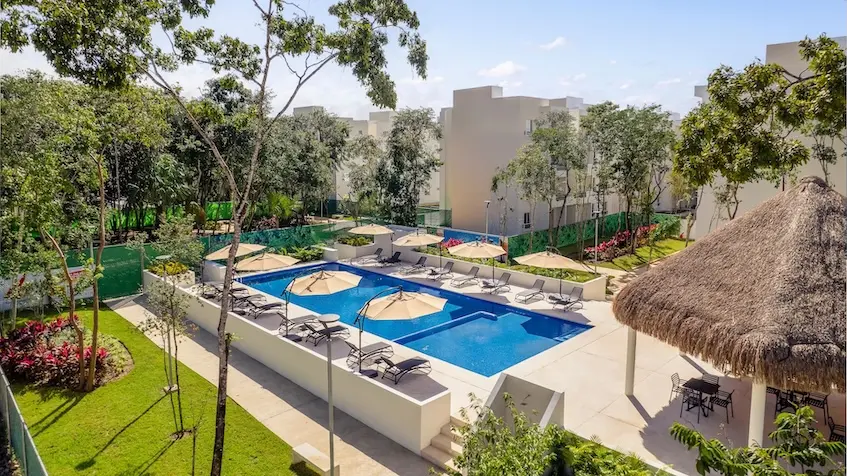 Semi aerial Sak Ya Residencial Playa del Carmen | Departamentos en Venta