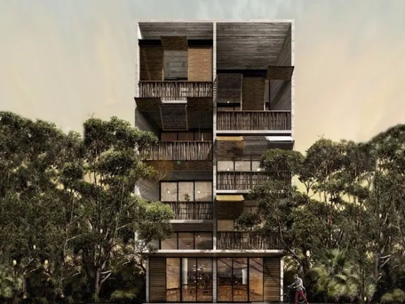 Front facade Ahjal Aldea Zama Tulum