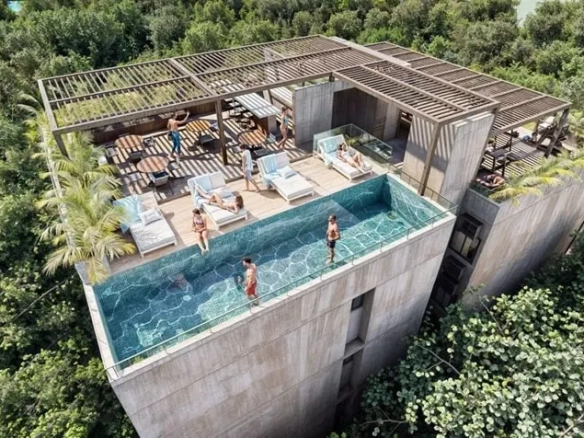 Vista aérea de Emone Playa del Carmen