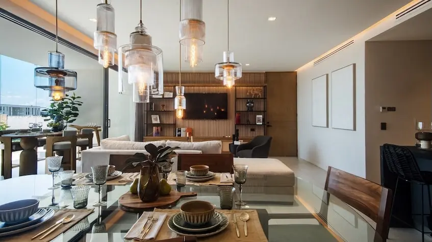 Comedor y Sala en Macondo Playacar Playa del Carmen