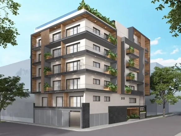 Fachada Lateral de un desarrollo inmobiliario en Ola de Mar Playa del Carmen