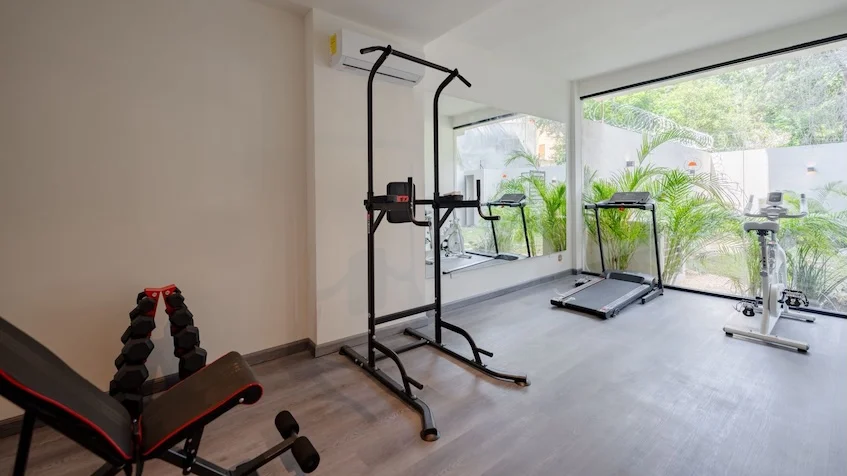 Garden View Fitness Center at Amanecer Condos, Playa del Carmen