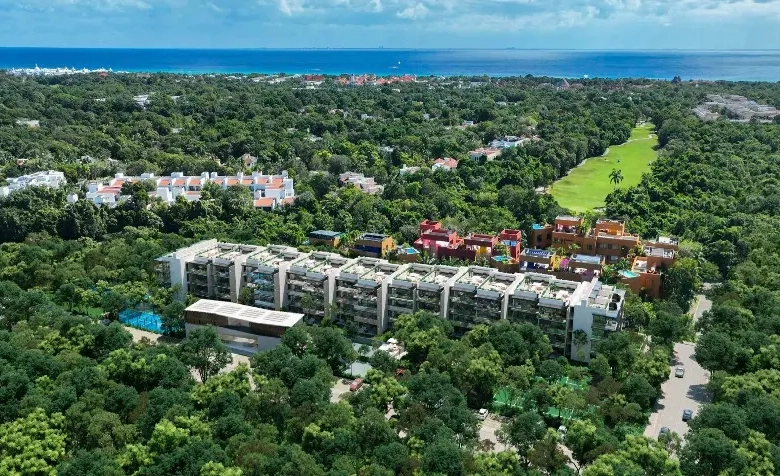 Aerial view of Macondo Playacar Playa del Carmen