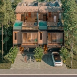 Vista Aerea Fachada frontal Kinkax Tulum Jungle Townhouses