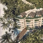 Aerial view of the front facade of Nautila Beachfront Flats Tulum | Apartments and Penthouses for Sale