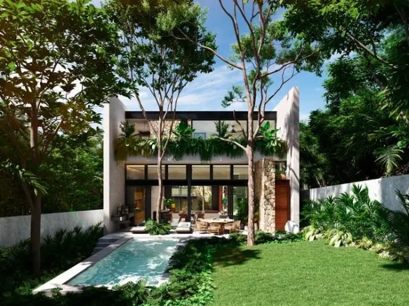 Fachada trasera de de Casa Bakal Tulum Villa