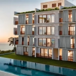 Fachada Lateral en Artesan Timeless Residences Puerto Aventuras