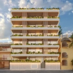 Facade of the Playa del Carmen Coastal Building
