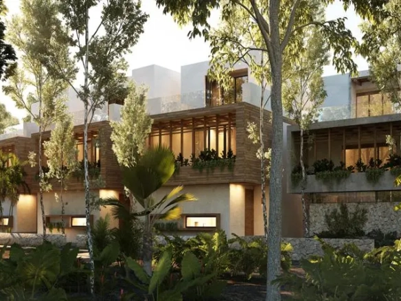 Fachada lateral Canopia Villas Tulum | Casa de 4 Recámaras en Venta