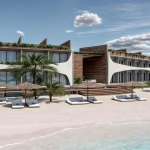 Main facade facing the sea at Macondo Mahahual Beachfront