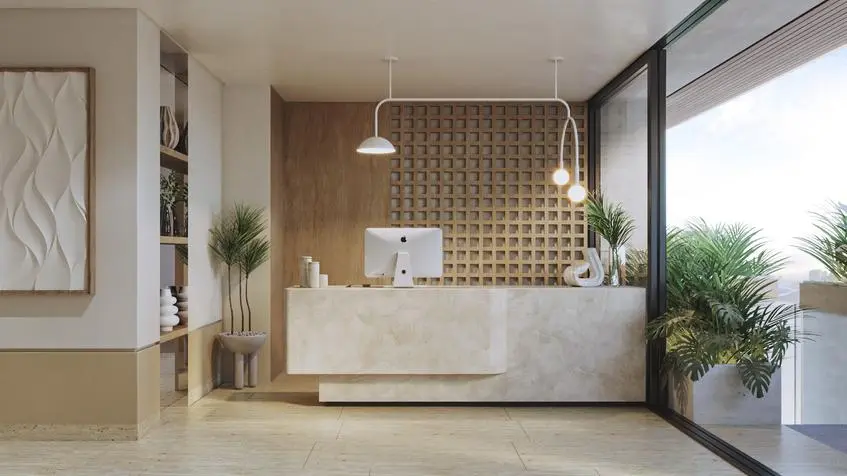 Nn mostrador de recepción en Costera Playa del Carmen