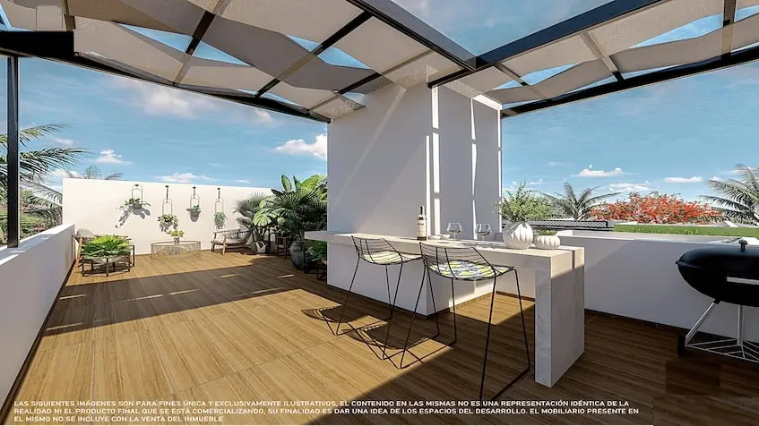 Rooftop with view in Frida Residential Merida