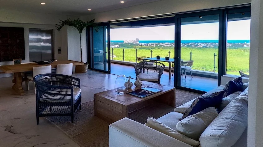 Room with balcony overlooking the Woha Puerto Cancun golf course