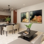 Sala y Comedor en Tanna Komchén Mérida Townhouses en Venta