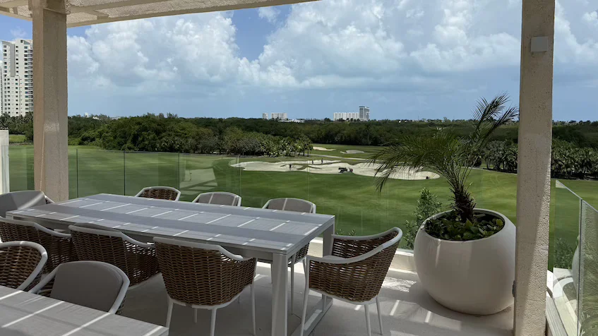 Terrace with Golf View Woha Puerto Cancun