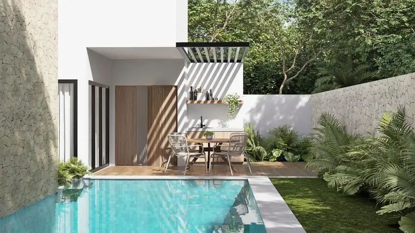 Alberca del Modelo Ceiba en Balche Villas Tulum Country