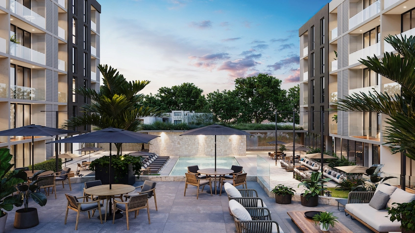 Piscine avec solarium au Kyo Blum Cancún