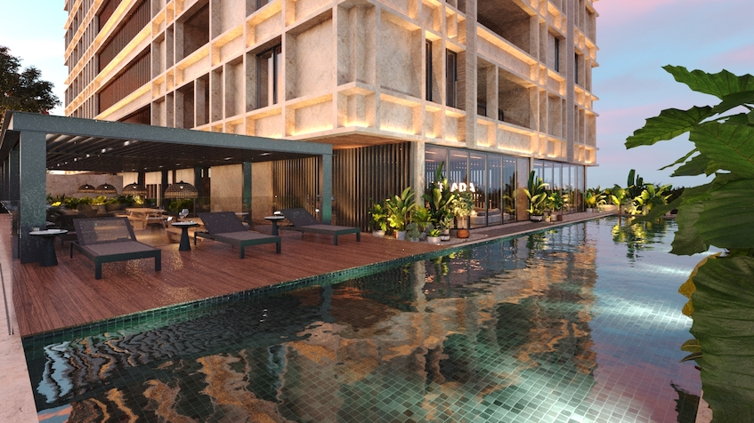 Swimming pool in Torre Triada Merida