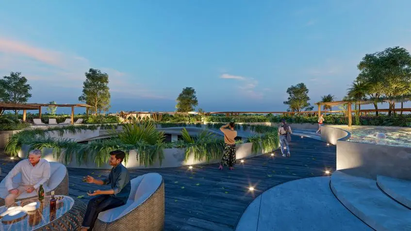 Aménagements Terrasse de nuit à Artem Tulum