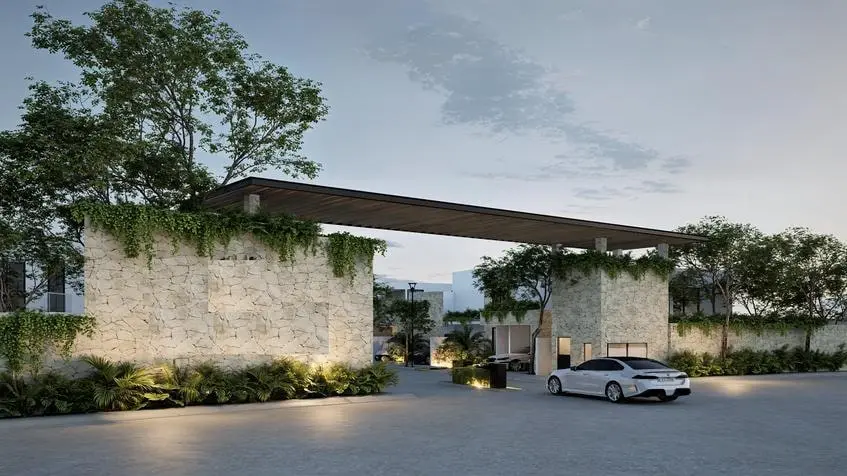 Entrada principal de Balche Villas Tulum Country