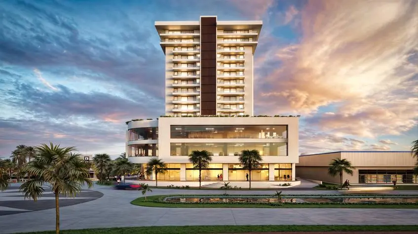 Fachada frontal de Cuore Cancún | Departamentos, Oficinas y Locales en Venta